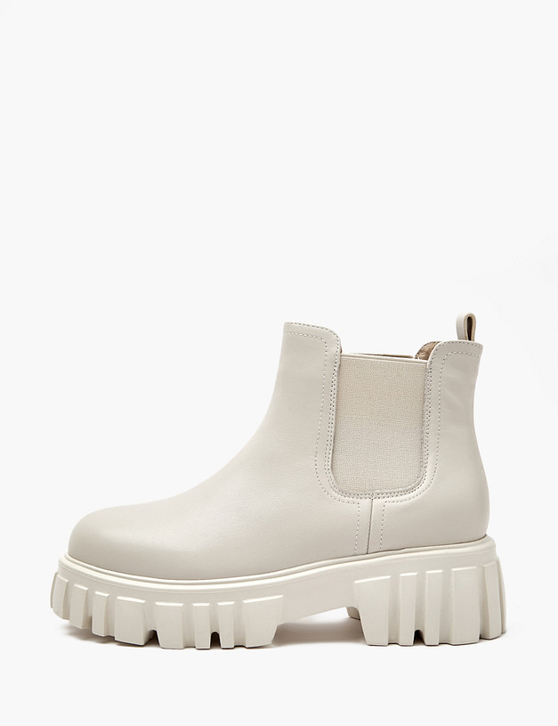 Бежевые женские челси на массивной подошве MASCOTTE 234-224927-7115M | ракурс 1