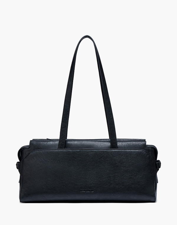 658-6105-102 Сумка женская нат.кожа/текстиль черн, S, Mascotte