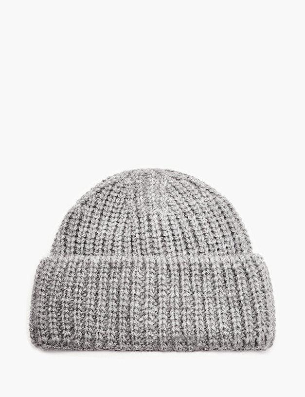Серая женская шапка-бини MASCOTTE 781-5205-7510 | ракурс 2