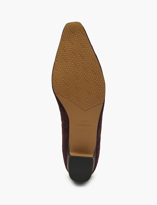 Бордовые женские туфли MASCOTTE 233-520111-4686M | ракурс 5 Бордовые женские туфли MASCOTTE 233-520111-4686M | ракурс 5
