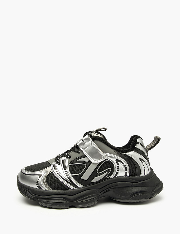 Серебристые детские кроссовки  MASCOTTE 234-522821-0616 | ракурс 3