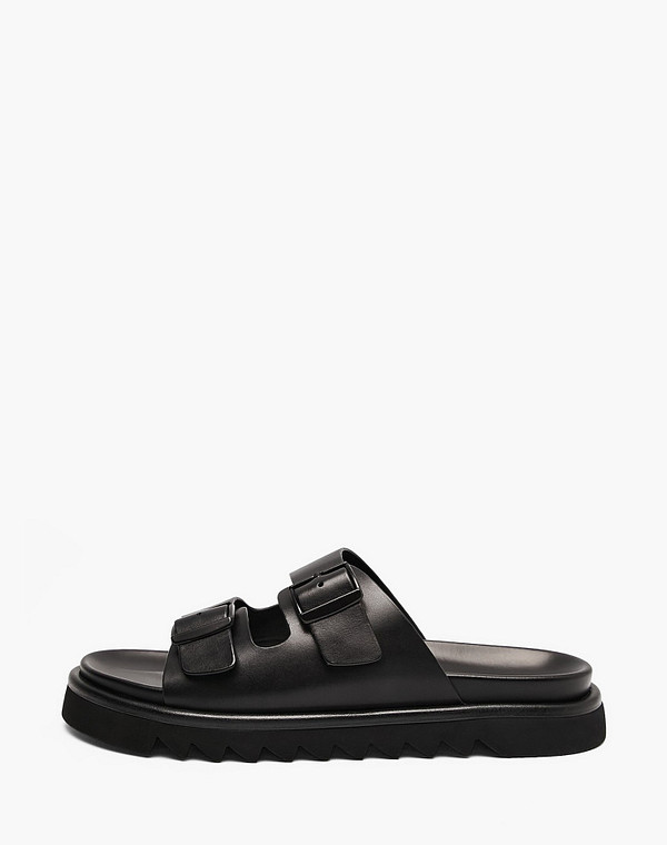 15-610411-0102 Туфли летние мужские нат.кожа/нат.кожа черн, Mascotte