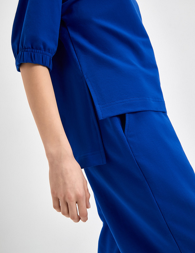 Женский хлопковый костюм синего цвета MASCOTTE 790-3108-2603 | ракурс 6