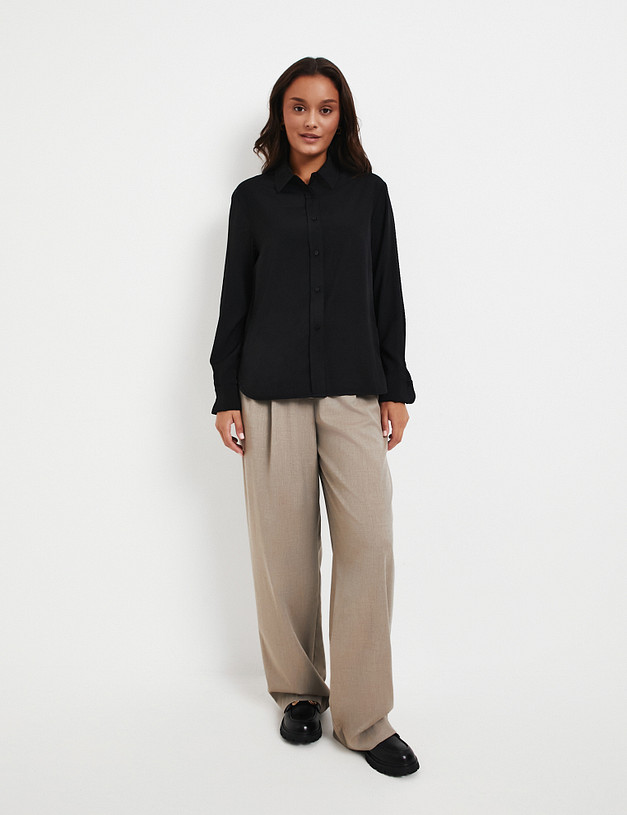 Черная женская рубашка MASCOTTE 874-5216-2402 | ракурс 2