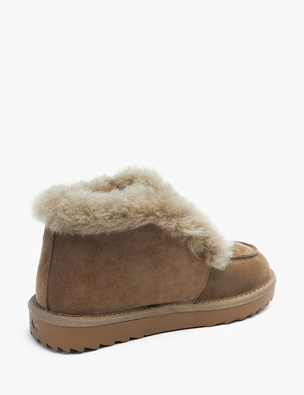 Коричневые женские угги из велюра MASCOTTE 234-12251338-0204 | ракурс 5