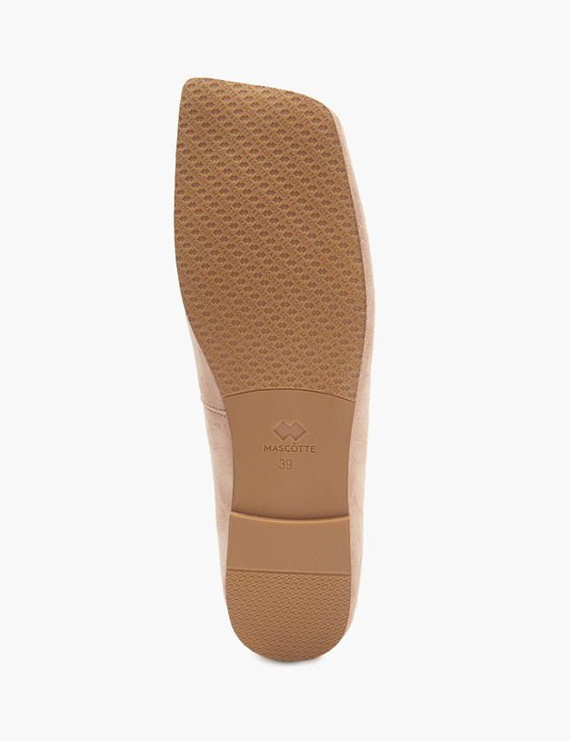 Бежевые женские велюровые балетки MASCOTTE 126-511411-3612M | ракурс 5 Бежевые женские велюровые балетки MASCOTTE 126-511411-3612M | ракурс 5