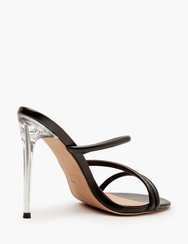 Черные женские мюли на шпильке MASCOTTE 126-413361-0602 | ракурс 5 Черные женские мюли на шпильке MASCOTTE 126-413361-0602 | ракурс 5