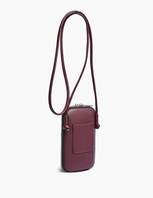 Бордовая женская сумка для мобильного MASCOTTE 610-5201-605 | ракурс 3