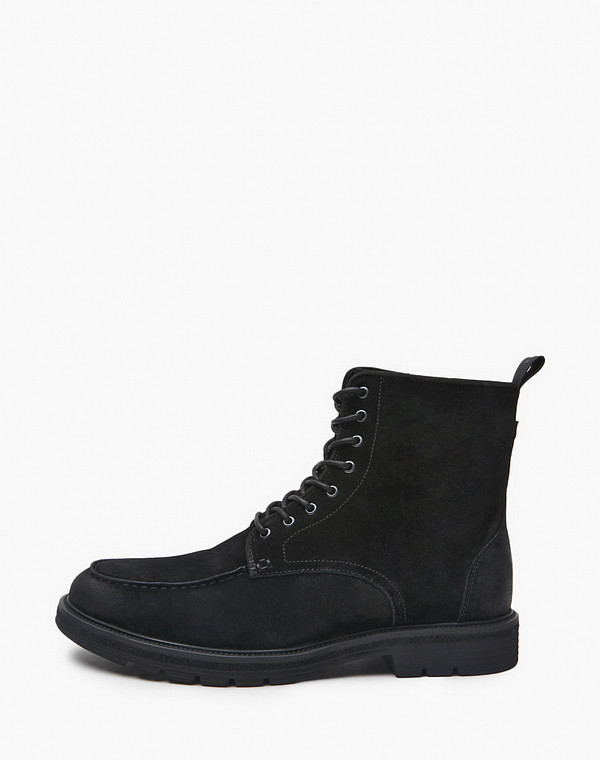 22-422632-3205M Ботинки мужские велюр/мех-нат.кожа черн, Mascotte