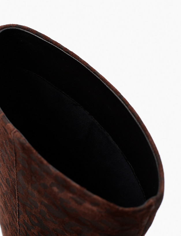 Коричневые женские сапоги с леопардовым принтом MASCOTTE 195-421021-0609 | ракурс 6