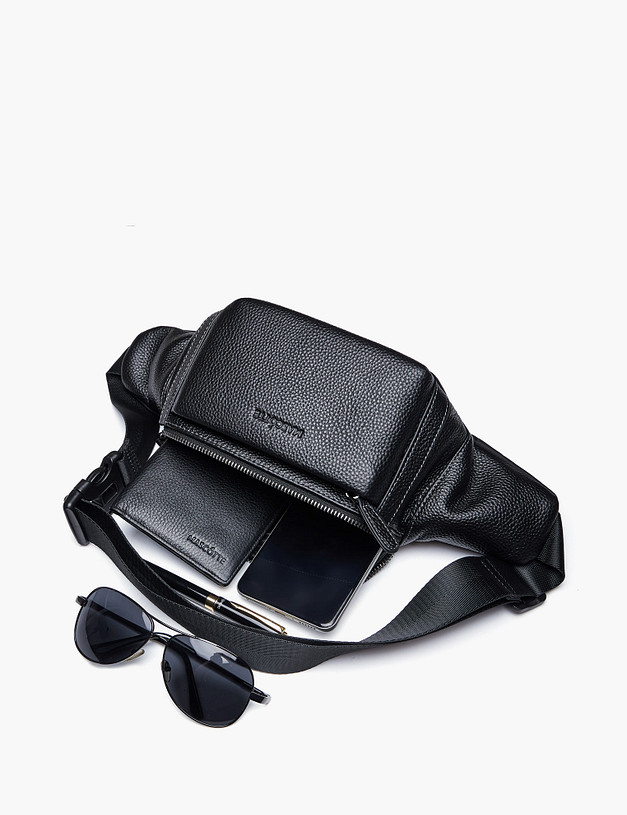 Черная мужская сумка MASCOTTE 604-4235-102 | ракурс 7 Черная мужская сумка MASCOTTE 604-4235-102 | ракурс 7