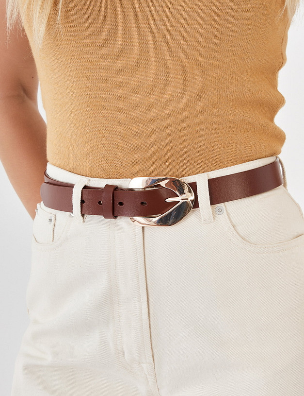 Коричневый женский ремень MASCOTTE 701-1207-609 | ракурс 1 Коричневый женский ремень MASCOTTE 701-1207-609 | ракурс 1