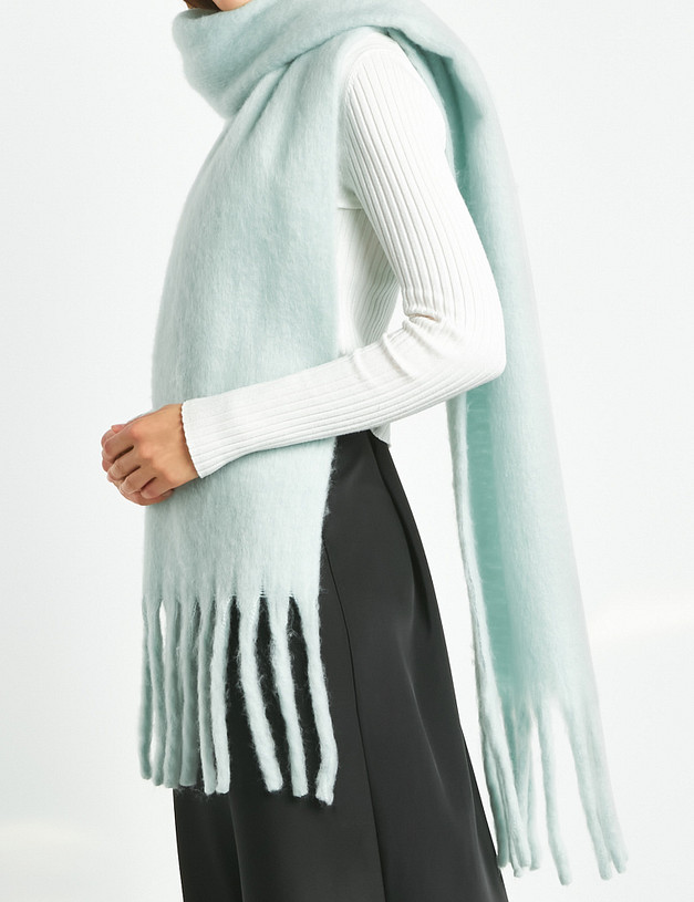 Зеленый женский шарф MASCOTTE 766-2221-2404 | ракурс 1