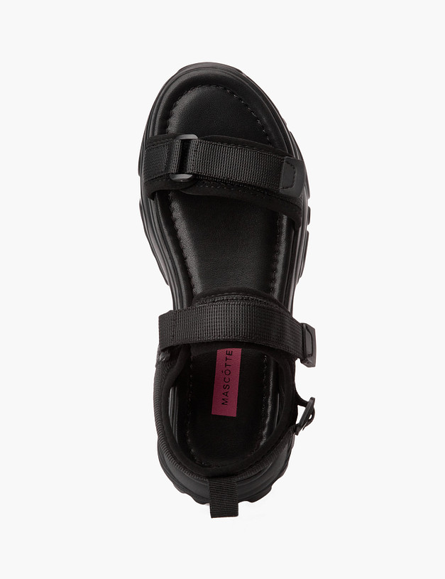Черные женские сандалии на массивной подошве MASCOTTE 234-315511-0202 | ракурс 4