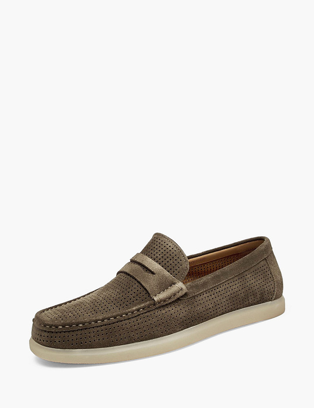 Оливковые мужские полуботинки MASCOTTE 142-613111-0204 | ракурс 2