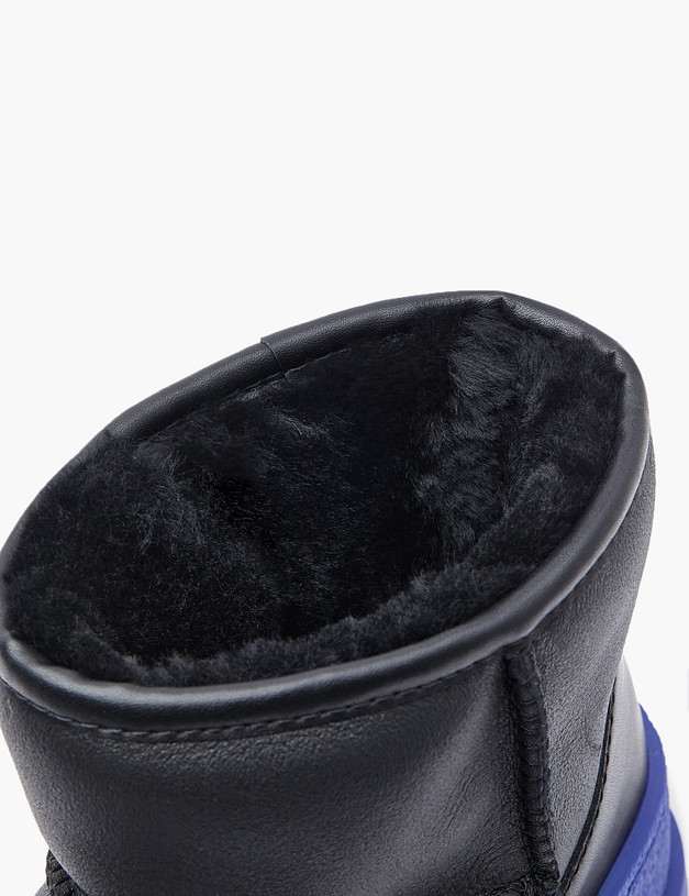 Черные женские угги с синей подошвой MASCOTTE 128-325331-0903 | ракурс 7
