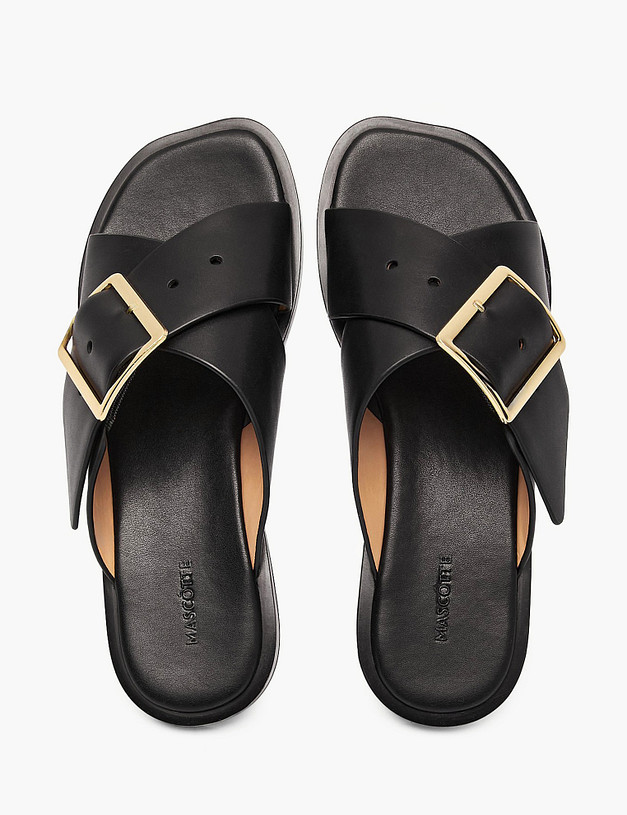 Черные женские сабо MASCOTTE 58-612011-0102 | ракурс 4