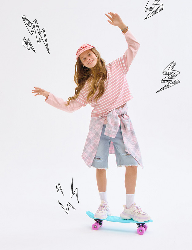 Молочные кроссовки для девочек MASCOTTE 234-511021-0207 | ракурс 1