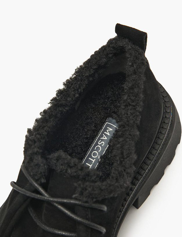 Черные женские дерби на меху MASCOTTE 233-522841-0602 | ракурс 6