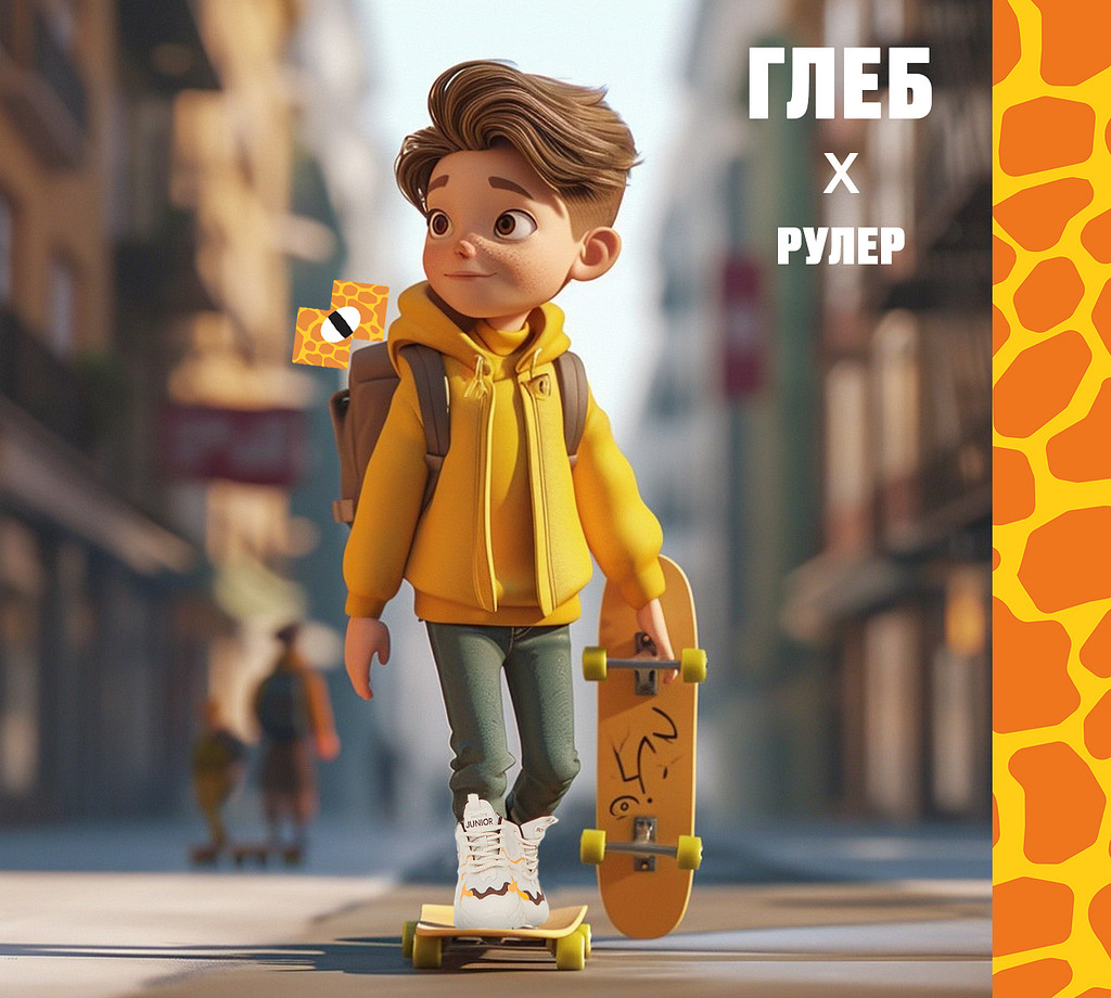 Мальчик Глеб и маскотикс Рулер