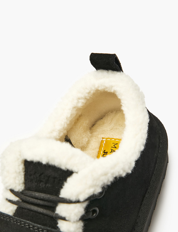 Черно-белые детские угги MASCOTTE 98-521051-0202 | ракурс 7