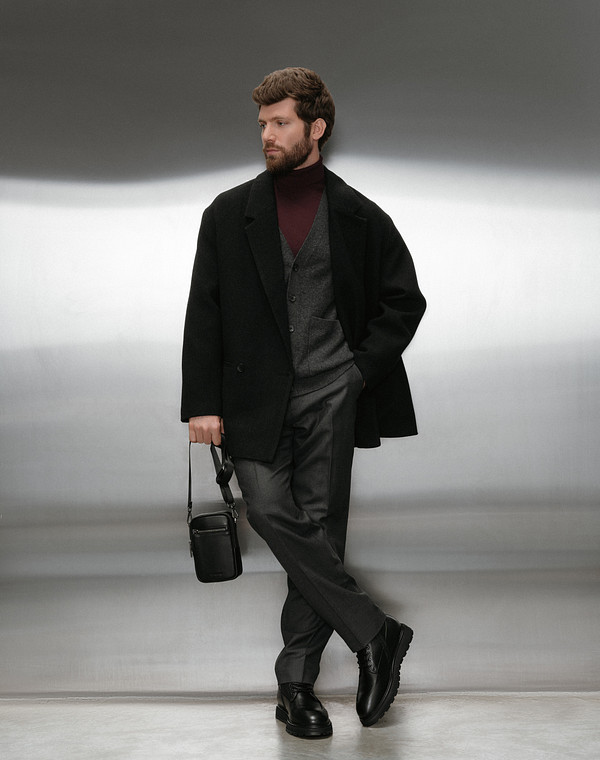 22-522331-0102 Ботинки мужские нат.кожа/мех черн, Mascotte