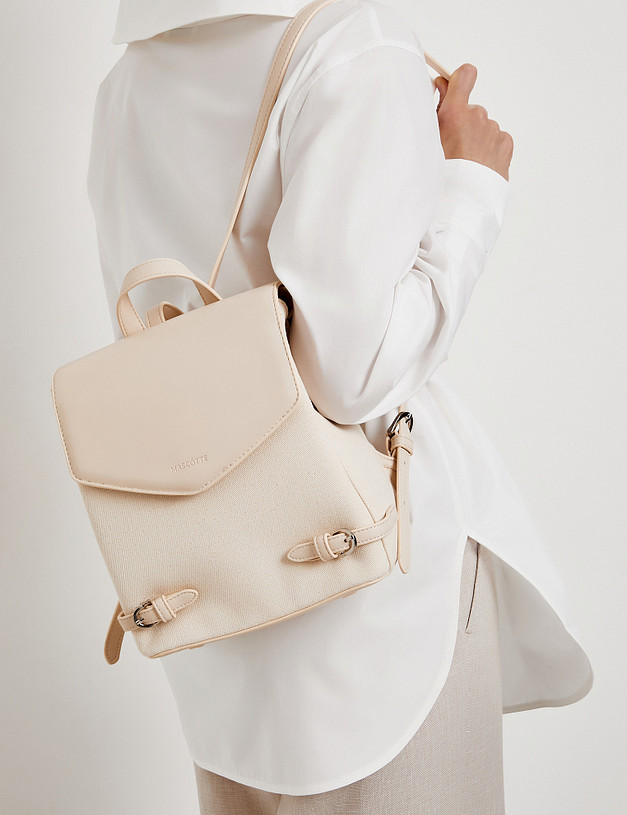 Молочный женский рюкзак MASCOTTE 610-5105-6001 | ракурс 2