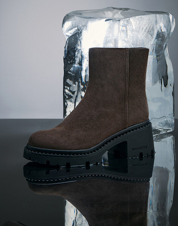 Коричневые женские зимние ботинки