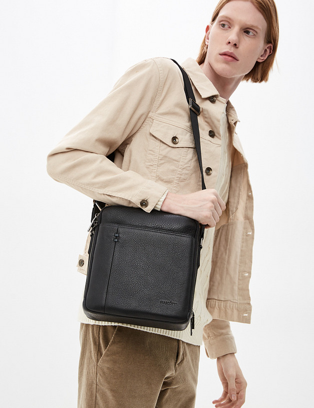 Черная мужская сумка MASCOTTE 622-1206-102 | ракурс 1