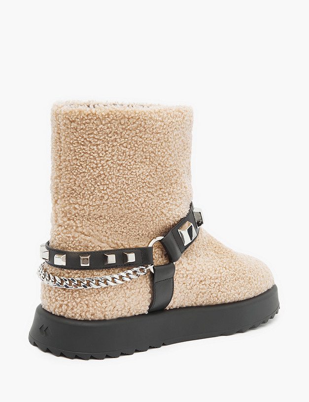 Бежевые женские угги MASCOTTE 47-3203435-0408 | ракурс 3