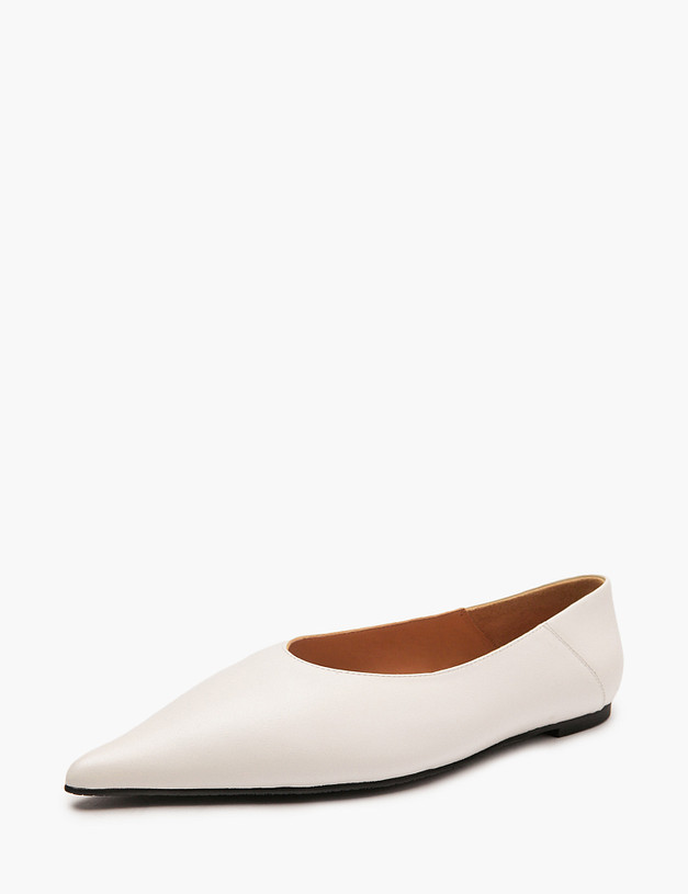 Белые женские балетки MASCOTTE 100-517011-6558M | ракурс 2