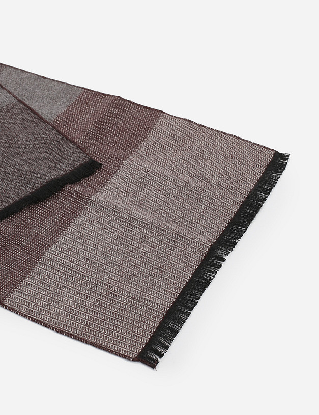 Коричневый мужской шарф MASCOTTE 766-1201-2409 | ракурс 3