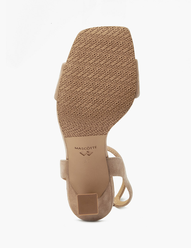 Бежевые велюровые босоножки MASCOTTE 172-312711-3612M | ракурс 5