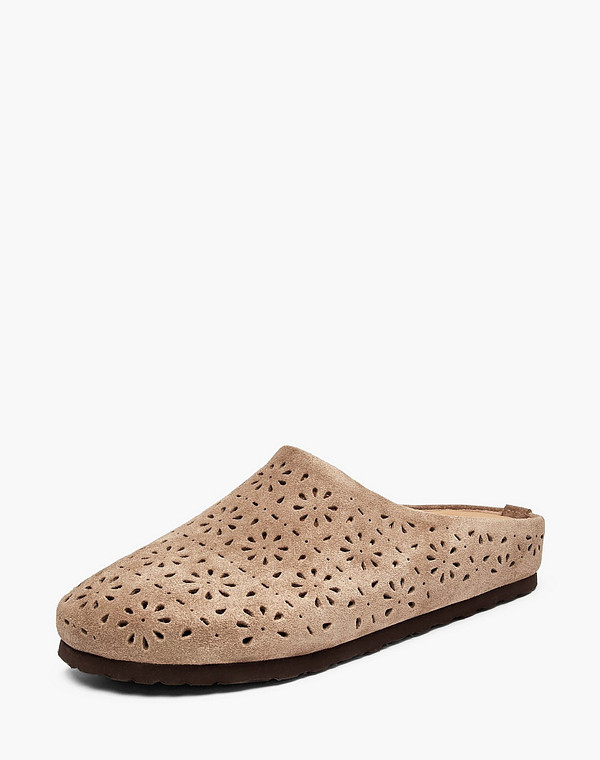 234-618711-3262M Туфли летние женские велюр/нат.кожа беж, Mascotte