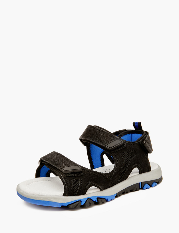 Черные сандалии для мальчиков MASCOTTE 98-412522-0202 | ракурс 4 Черные сандалии для мальчиков MASCOTTE 98-412522-0202 | ракурс 4