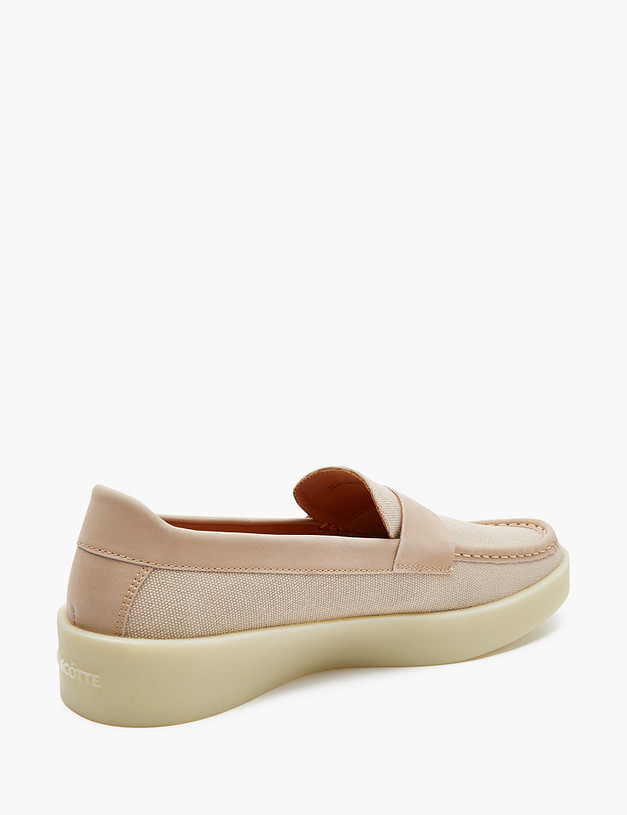 Бежевые мужские лоферы из текстиля MASCOTTE 22-4170616-0208 | ракурс 4