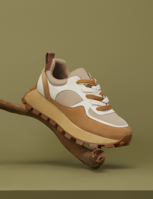 Рыжие женские кроссовки MASCOTTE 234-324221-0613 | ракурс 1