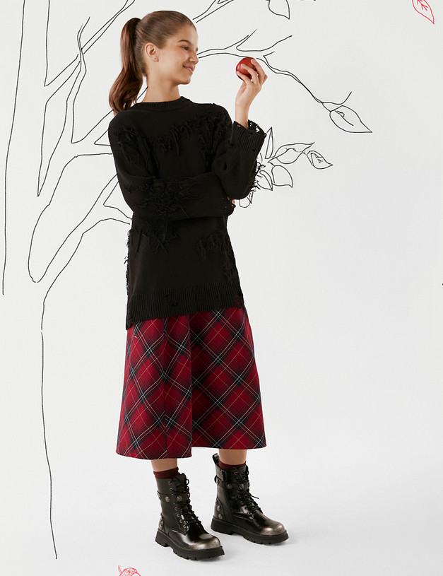 Черные ботинки для девочек MASCOTTE 234-522722-0602 | ракурс 1 Черные ботинки для девочек MASCOTTE 234-522722-0602 | ракурс 1