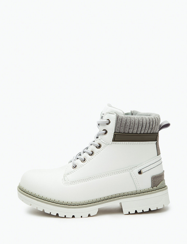 Белые ботинки для девочек MASCOTTE 18-323721-0601 | ракурс 2