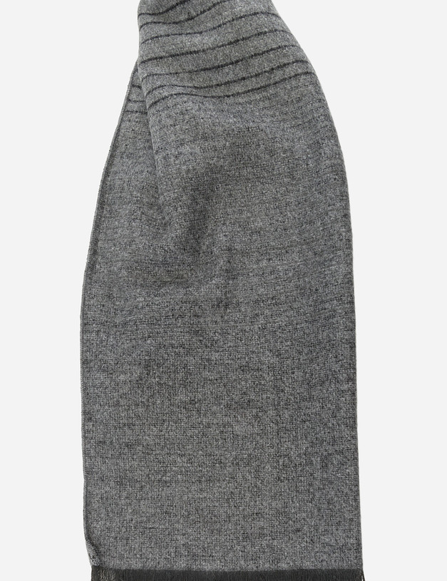 Серый мужской шарф MASCOTTE 766-0214-2410 | ракурс 2