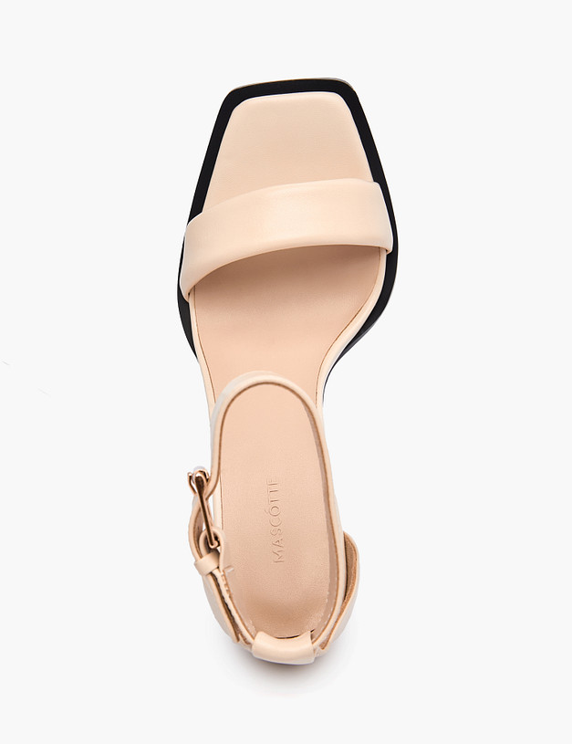 Бежевые босоножки на шпильке MASCOTTE 126-311811-4583M | ракурс 5