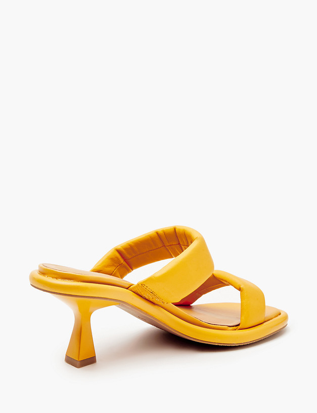 Желтые кожаные женские мюли MASCOTTE 233-4126111-7521M | ракурс 3 Желтые кожаные женские мюли MASCOTTE 233-4126111-7521M | ракурс 3