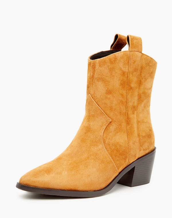 233-3205821-3689M Ботинки женские велюр/ворсин-нат.кожа рыж, Mascotte