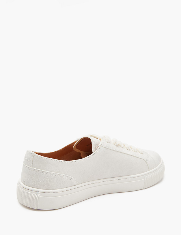 Белые велюровые женские кеды MASCOTTE 22-4120411-0201 | ракурс 3