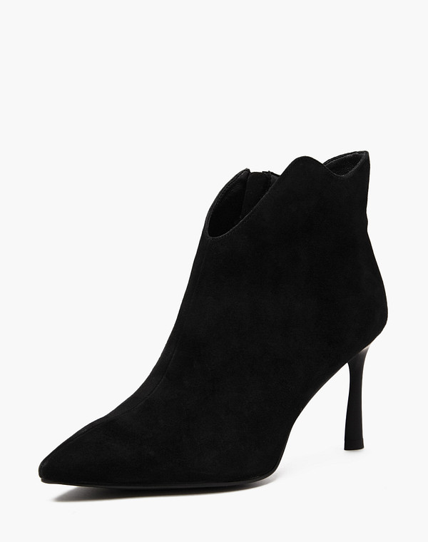 126-410221-3605M Ботинки женские велюр/ворсин-нат.кожа черн, Mascotte