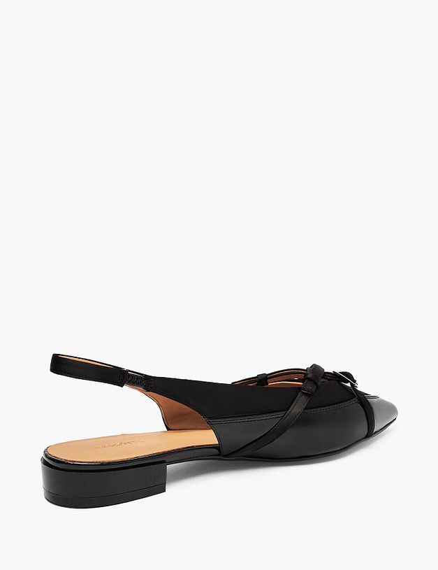 Черные женские слингбэки MASCOTTE 126-613312-0702 | ракурс 3