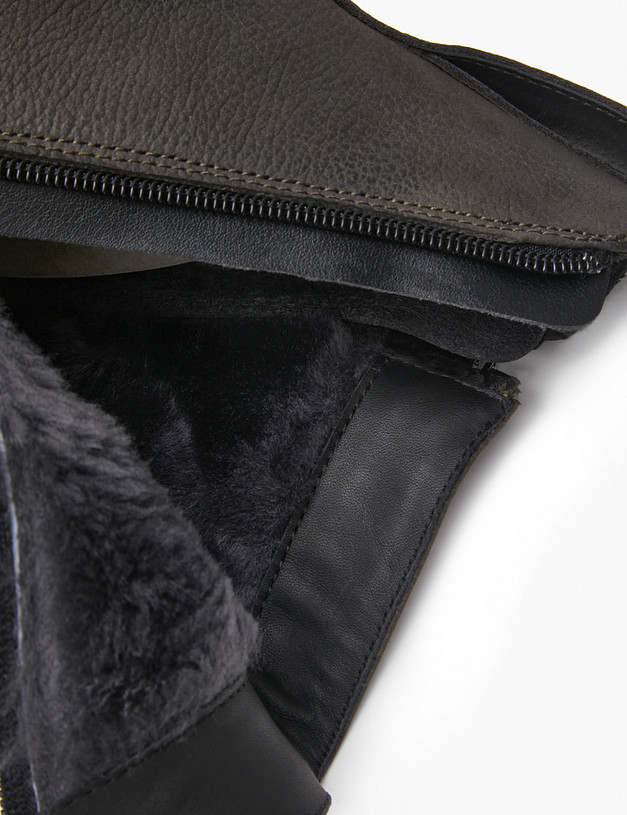 Мужские зимние ботинки цвета хаки MASCOTTE 175-423631-0304 | ракурс 8