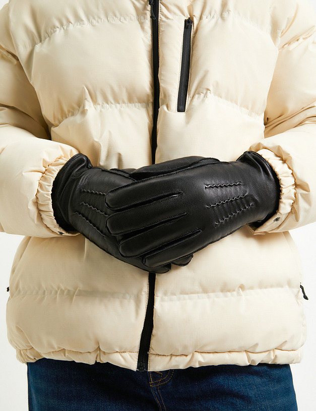 Черные мужские перчатки MASCOTTE 707-2217-102 | ракурс 1 Черные мужские перчатки MASCOTTE 707-2217-102 | ракурс 1