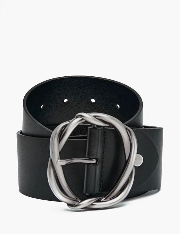 Черный женский ремень MASCOTTE 703-3105-102 | ракурс 2