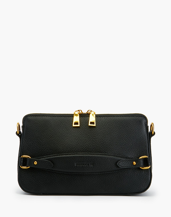 660-2127-102 Сумка женская нат.кожа-и.кожа/текстиль черн-корич, S, Mascotte